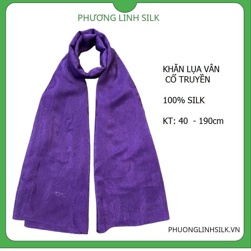 KHĂN LỤA VÂN CỔ TRUYỀN 100% TƠ TẰM 17