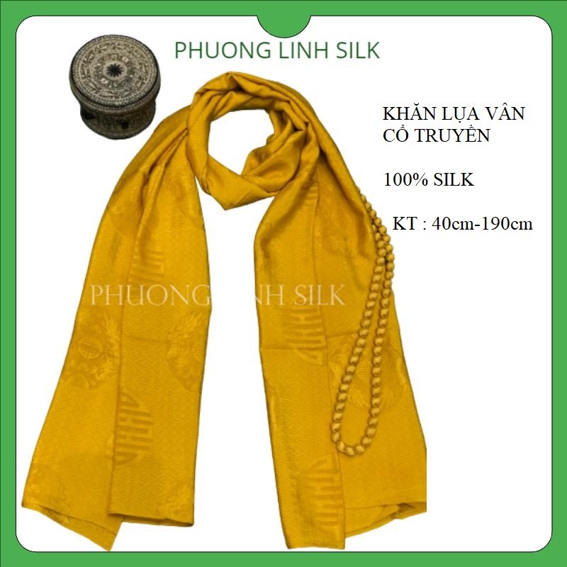 KHĂN LỤA VÂN CỔ TRUYỀN 100% TƠ TẰM 03