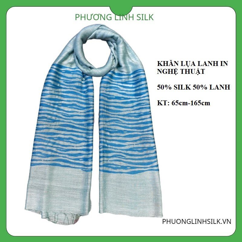 KHĂN TƠ THỦ CÔNG LANH IN NGHỆ THUẬT