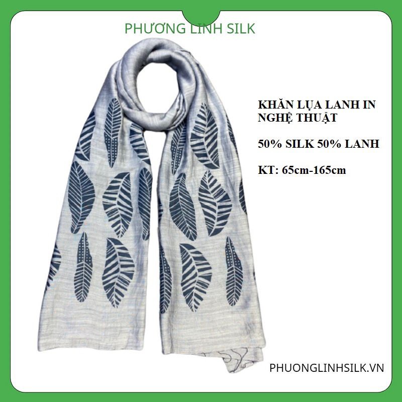 KHĂN TƠ THỦ CÔNG LANH IN NGHỆ THUẬT