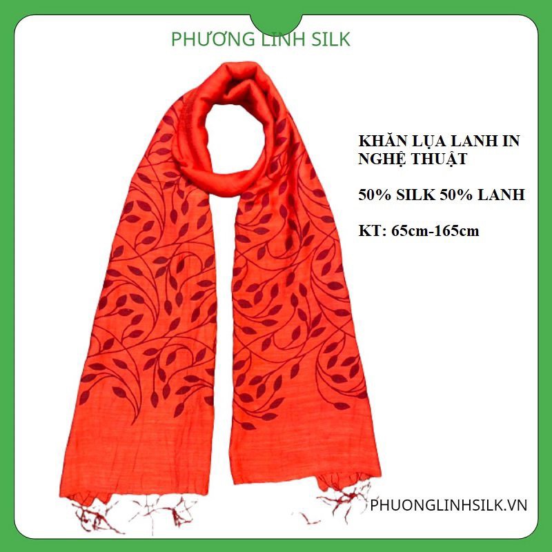 KHĂN TƠ THỦ CÔNG LANH IN NGHỆ THUẬT