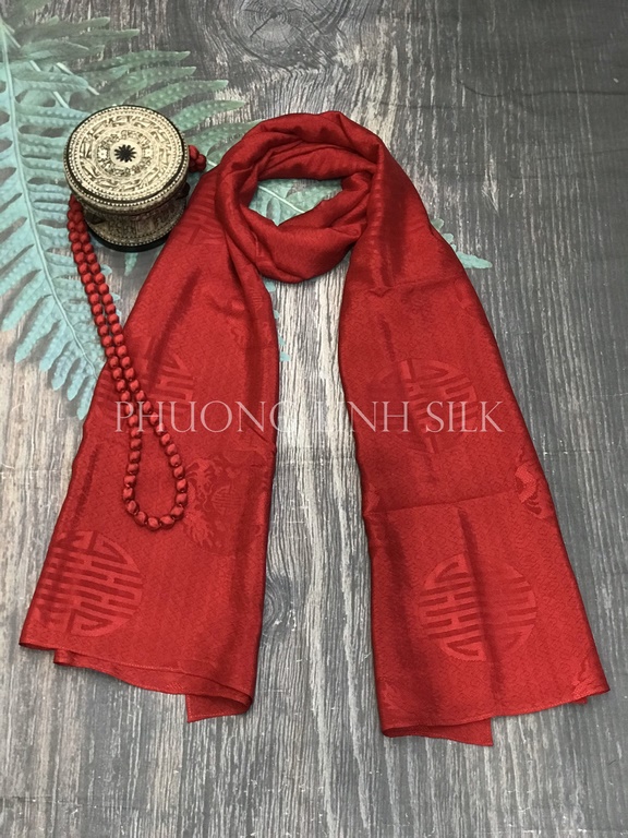KHĂN LỤA VÂN CỔ TRUYỀN 100% TƠ TẰM 08