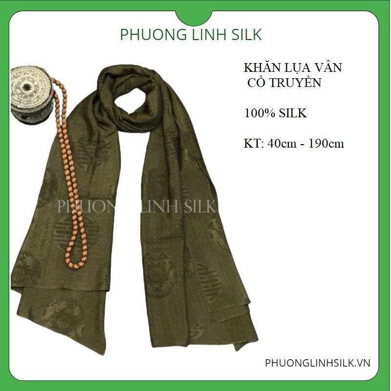 KHĂN LỤA VÂN CỔ TRUYỀN 100% TƠ TẰM 06