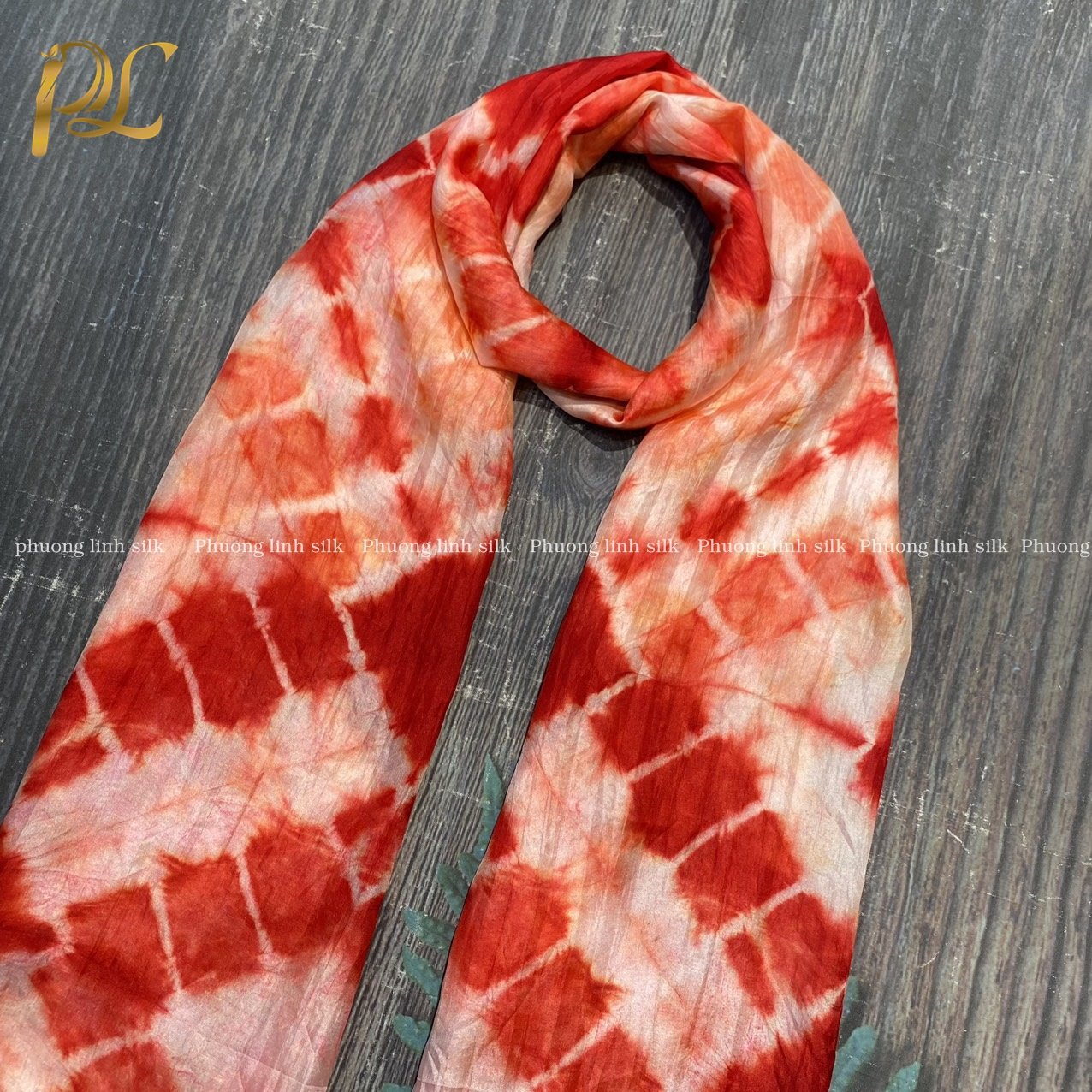 KHĂN LỤA NHẸ 100% TƠ TẰM LOANG KHỐI