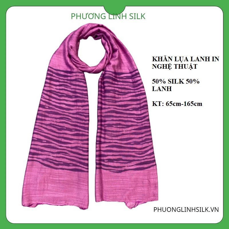 KHĂN TƠ THỦ CÔNG LANH IN NGHỆ THUẬT