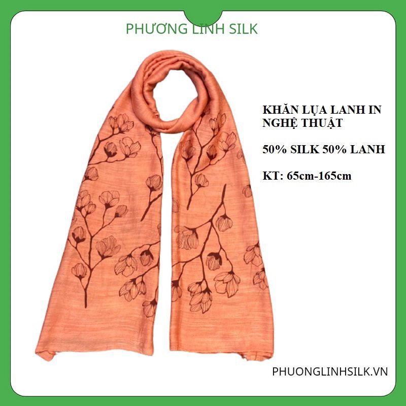 KHĂN TƠ THỦ CÔNG LANH IN NGHỆ THUẬT
