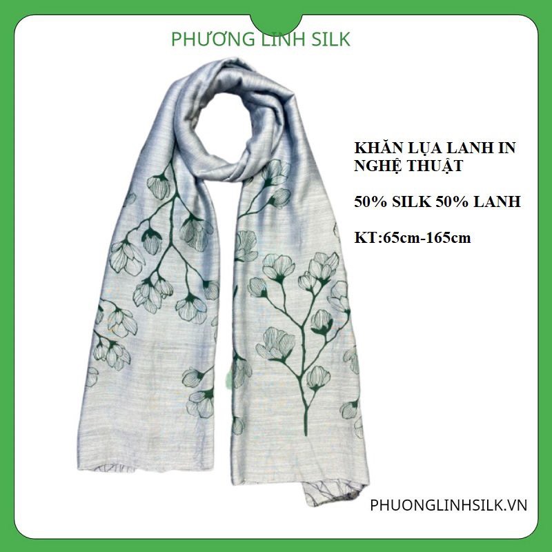 KHĂN TƠ THỦ CÔNG LANH IN NGHỆ THUẬT