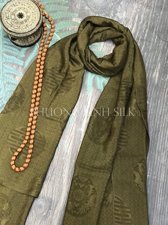KHĂN LỤA VÂN CỔ TRUYỀN 100% TƠ TẰM 06