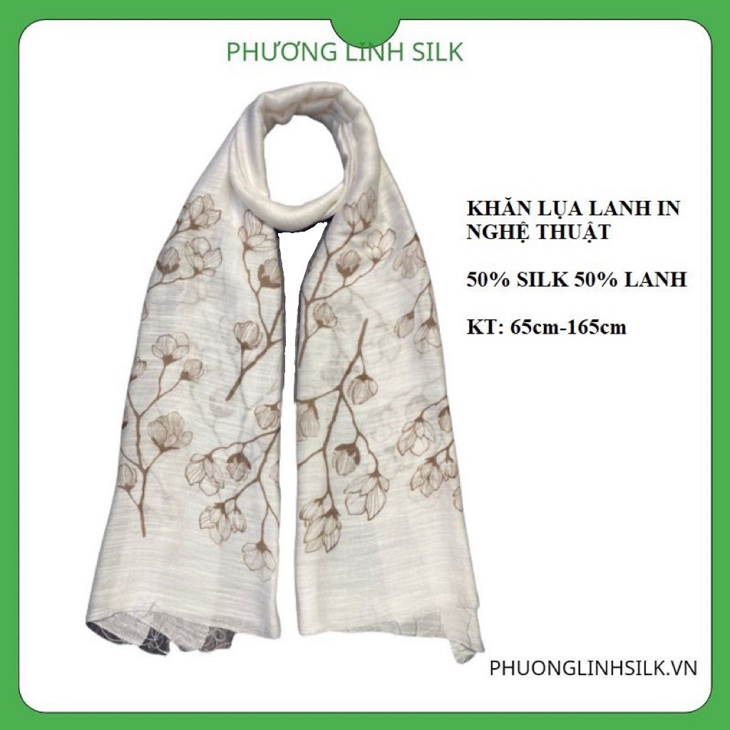 KHĂN TƠ THỦ CÔNG LANH IN NGHỆ THUẬT
