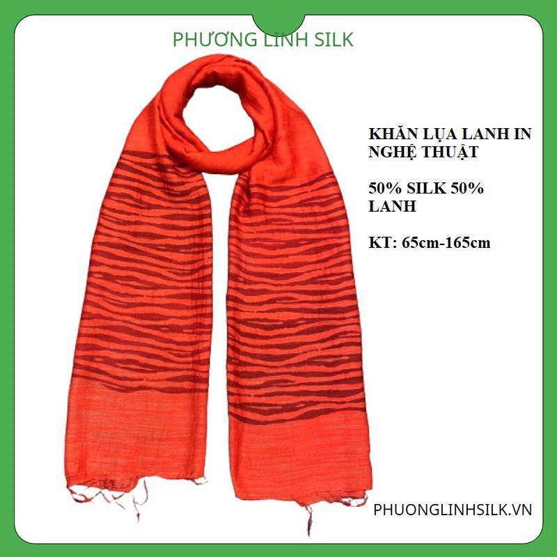 KHĂN TƠ THỦ CÔNG LANH IN NGHỆ THUẬT
