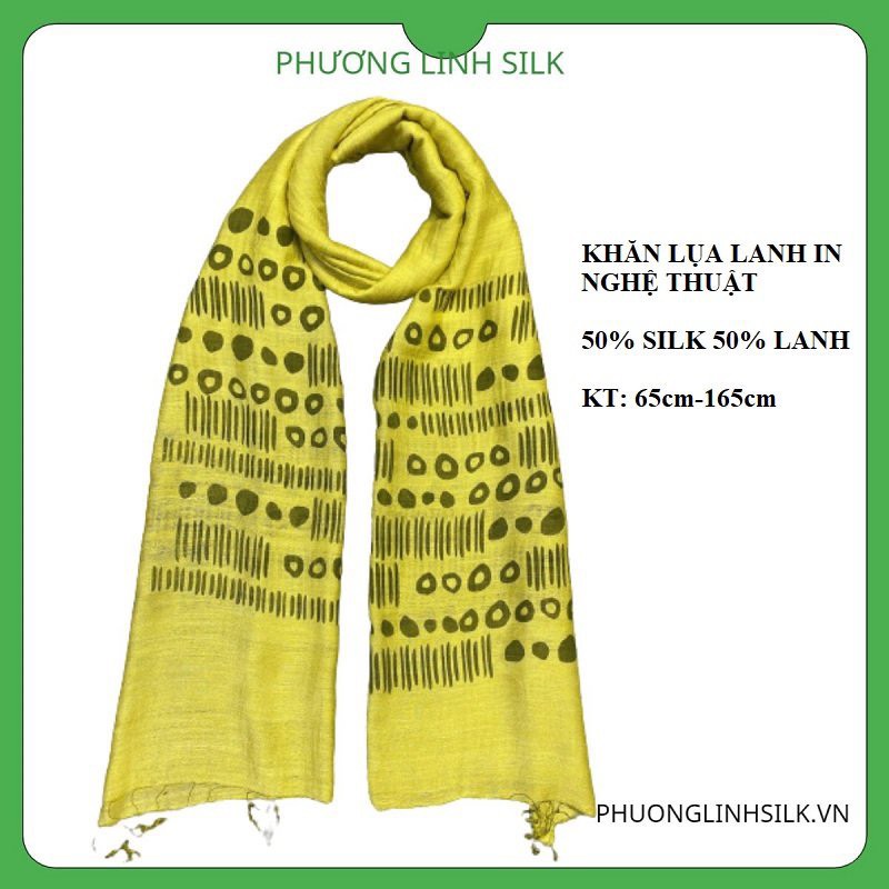 KHĂN TƠ THỦ CÔNG LANH IN NGHỆ THUẬT