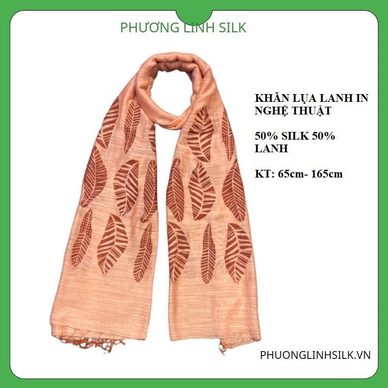 KHĂN TƠ THỦ CÔNG LANH IN NGHỆ THUẬT
