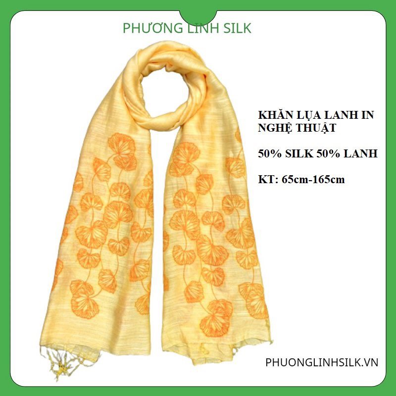KHĂN TƠ THỦ CÔNG LANH IN NGHỆ THUẬT
