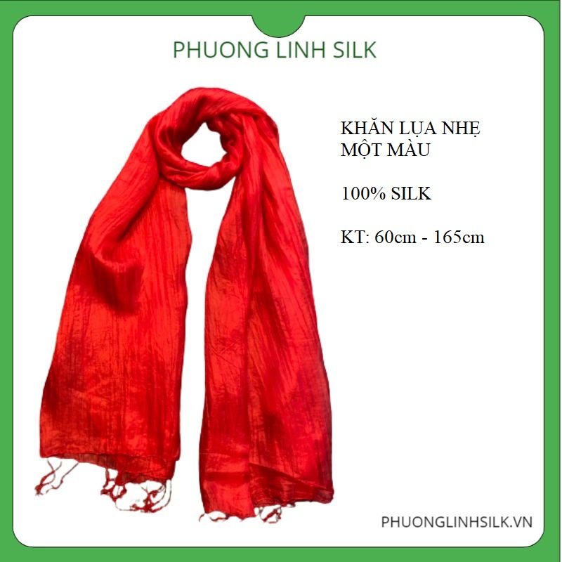 KHĂN LỤA NHẸ MỘT MÀU ĐỎ