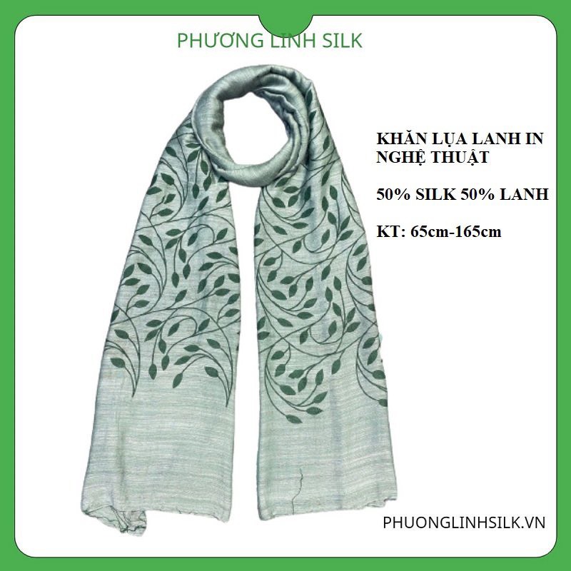 KHĂN TƠ THỦ CÔNG LANH IN NGHỆ THUẬT