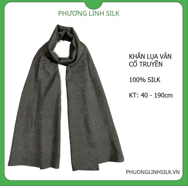 KHĂN LỤA VÂN CỔ TRUYỀN 100% TƠ TẰM 12