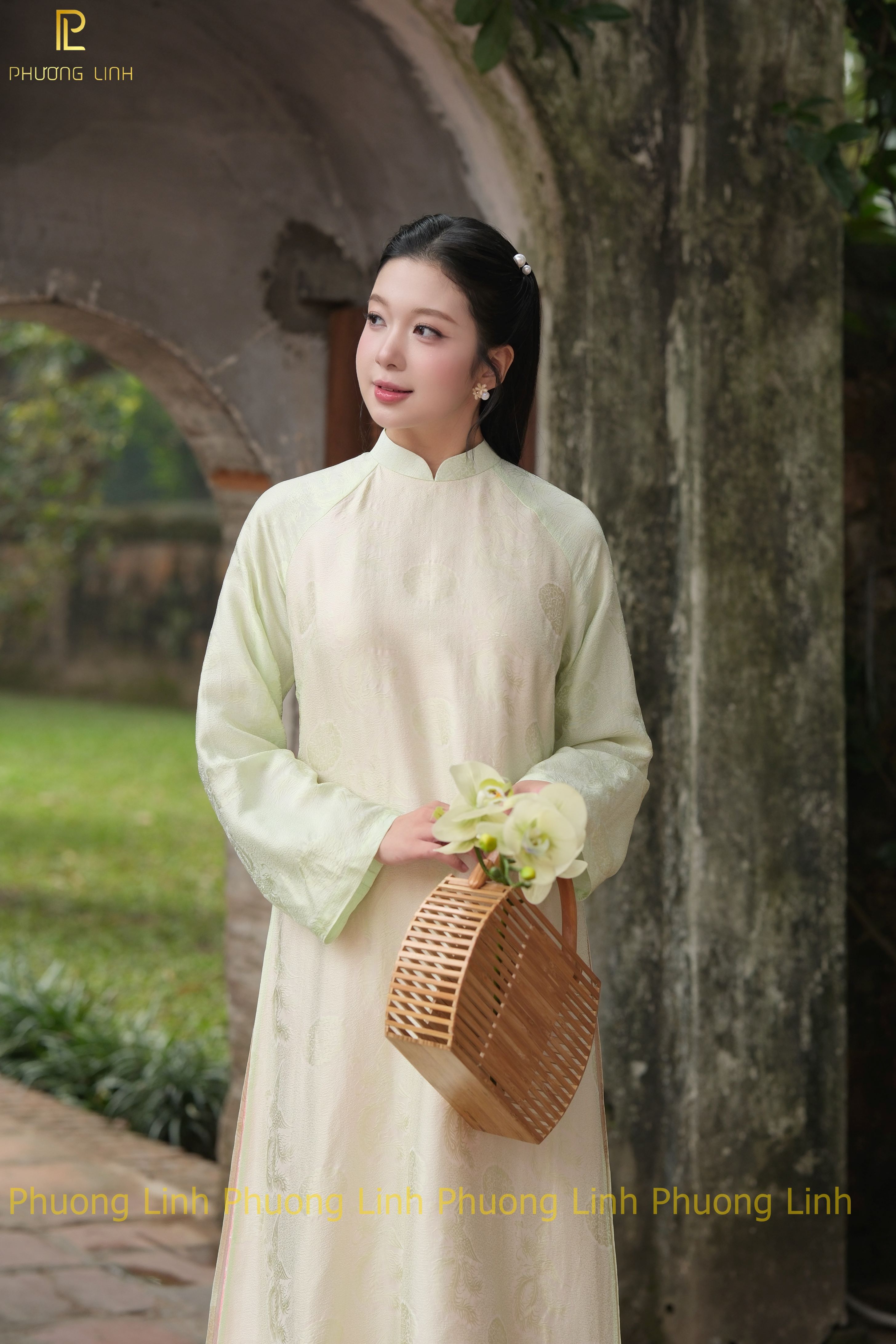 ÁO DÀI LỤA TƠ TẰM HÀ ĐÔNG NGỌC VÂN