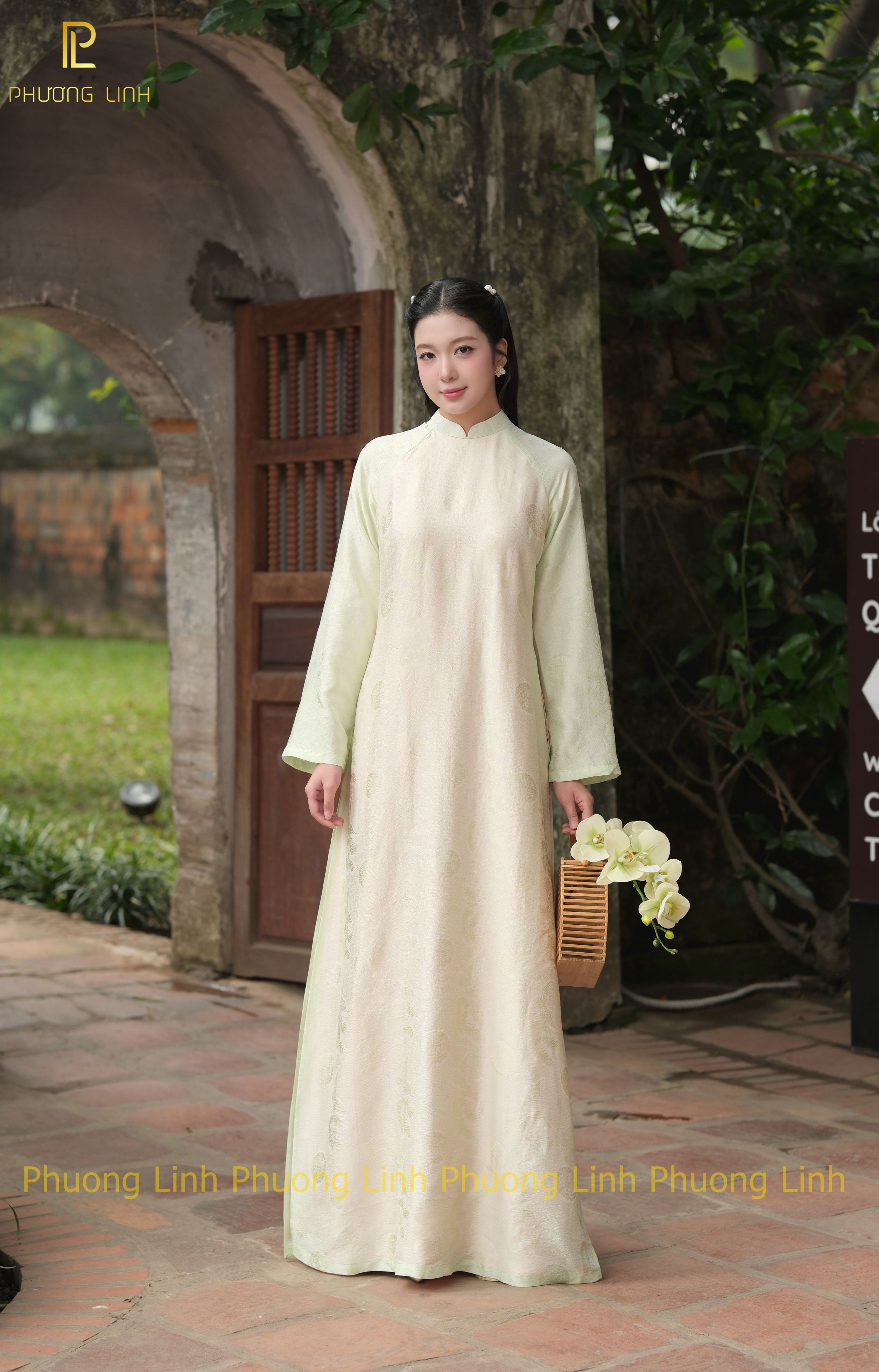 ÁO DÀI LỤA TƠ TẰM HÀ ĐÔNG NGỌC VÂN