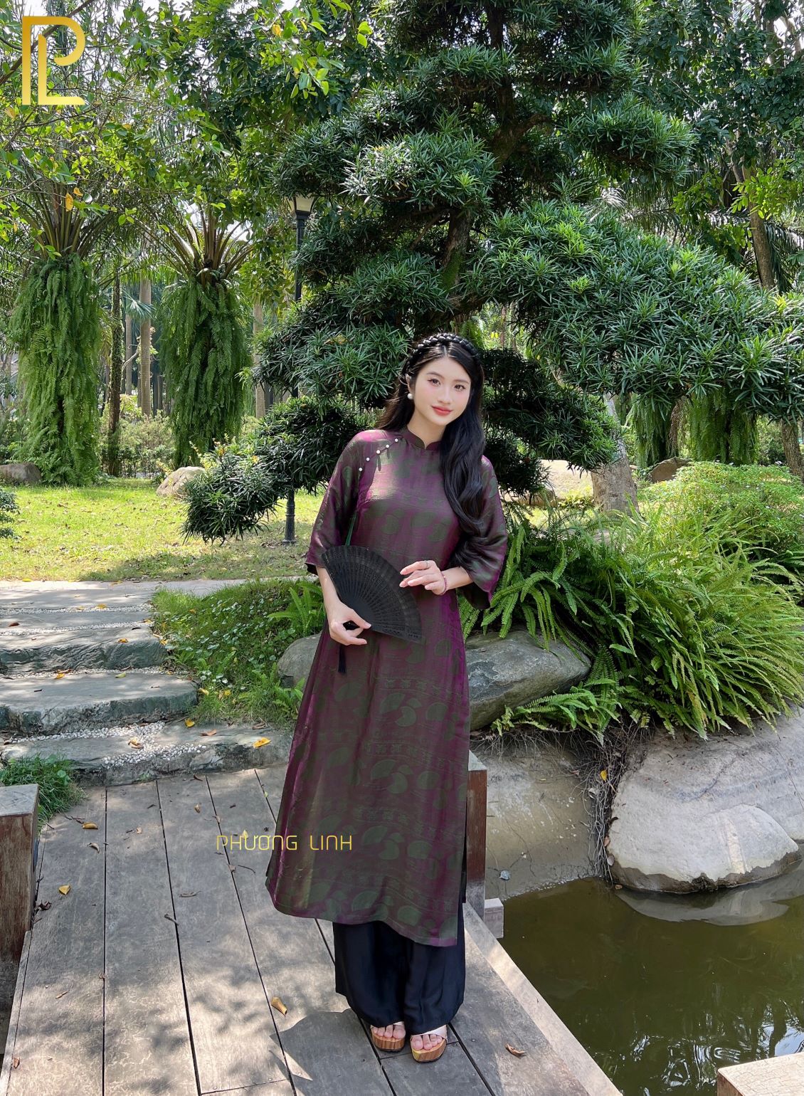 ÁO DÀI LỤA TƠ TẰM HÀ ĐÔNG SUÔNG TUỆ AN