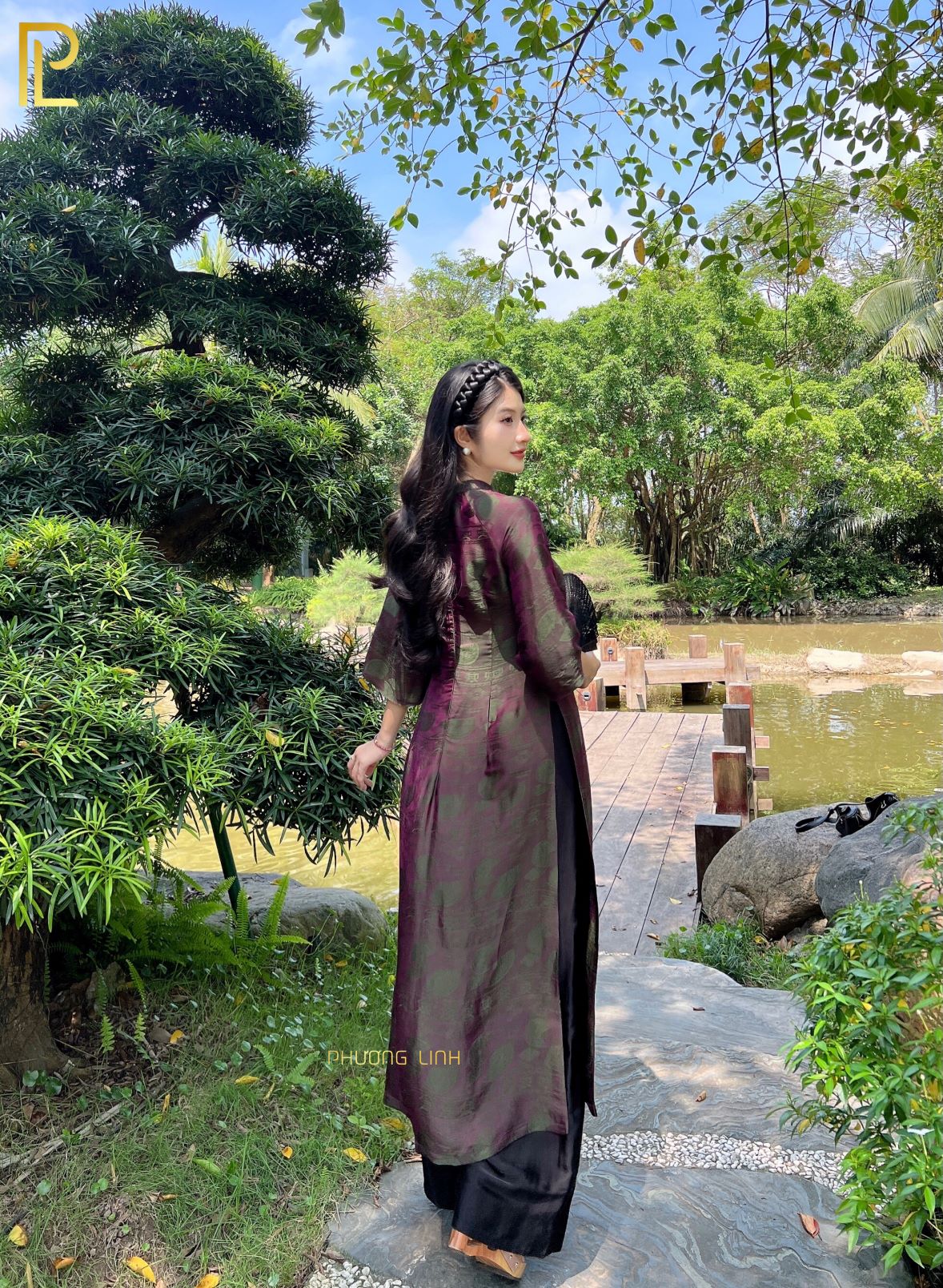 ÁO DÀI LỤA TƠ TẰM HÀ ĐÔNG SUÔNG TUỆ AN