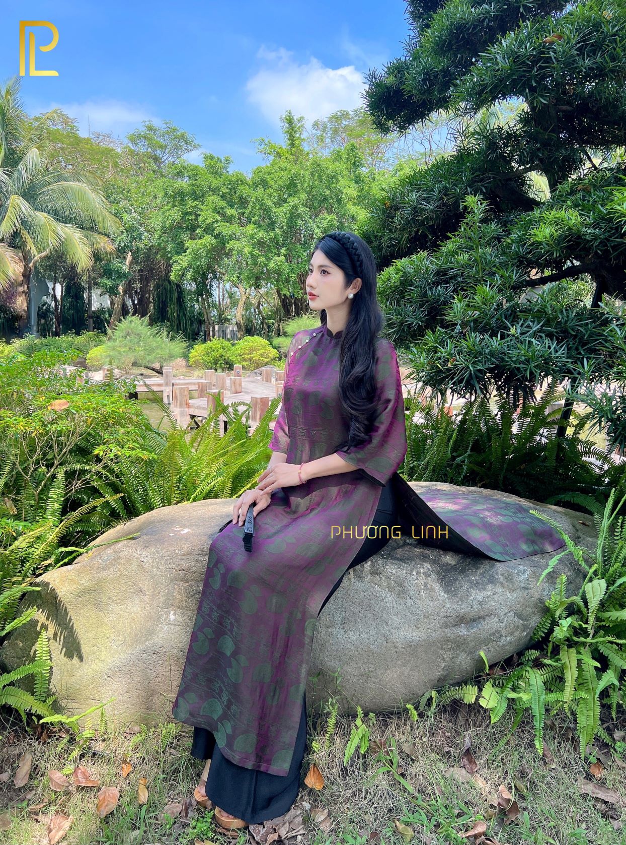 ÁO DÀI LỤA TƠ TẰM HÀ ĐÔNG SUÔNG TUỆ AN