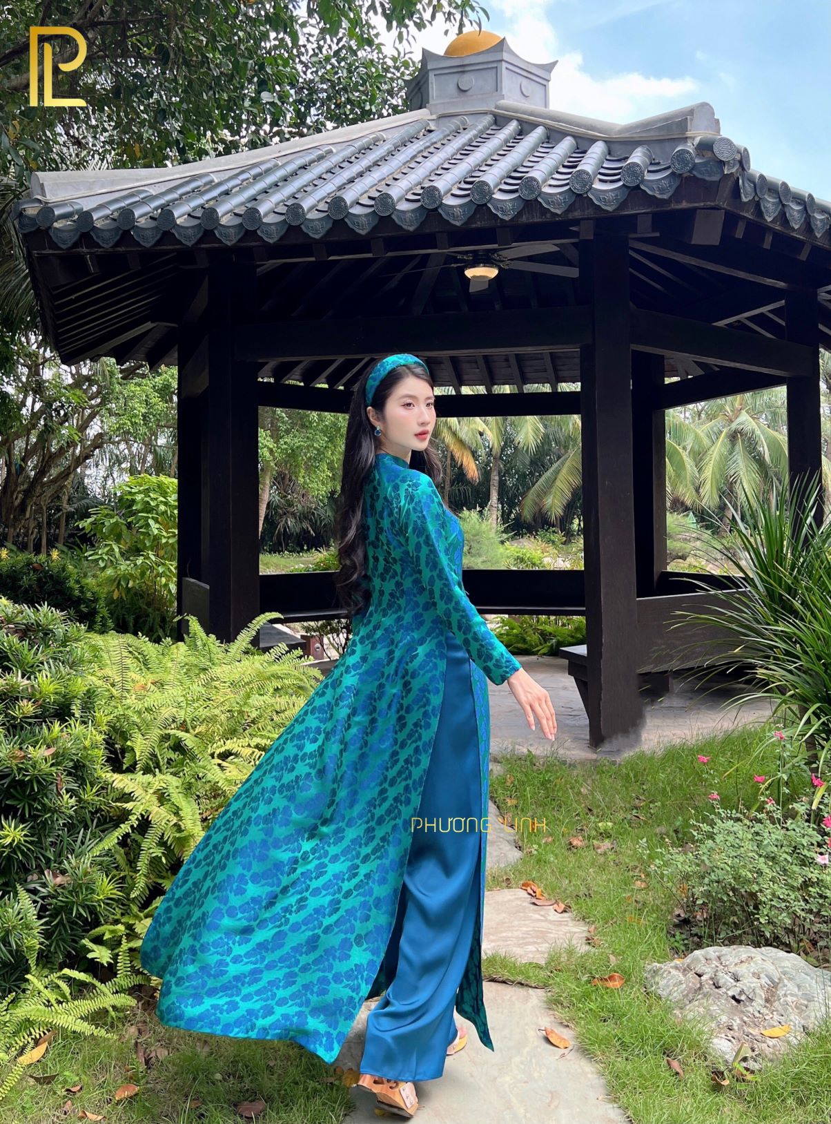 ÁO DÀI LỤA HÀ ĐÔNG TRUYỀN THỐNG CẨM ĐAN