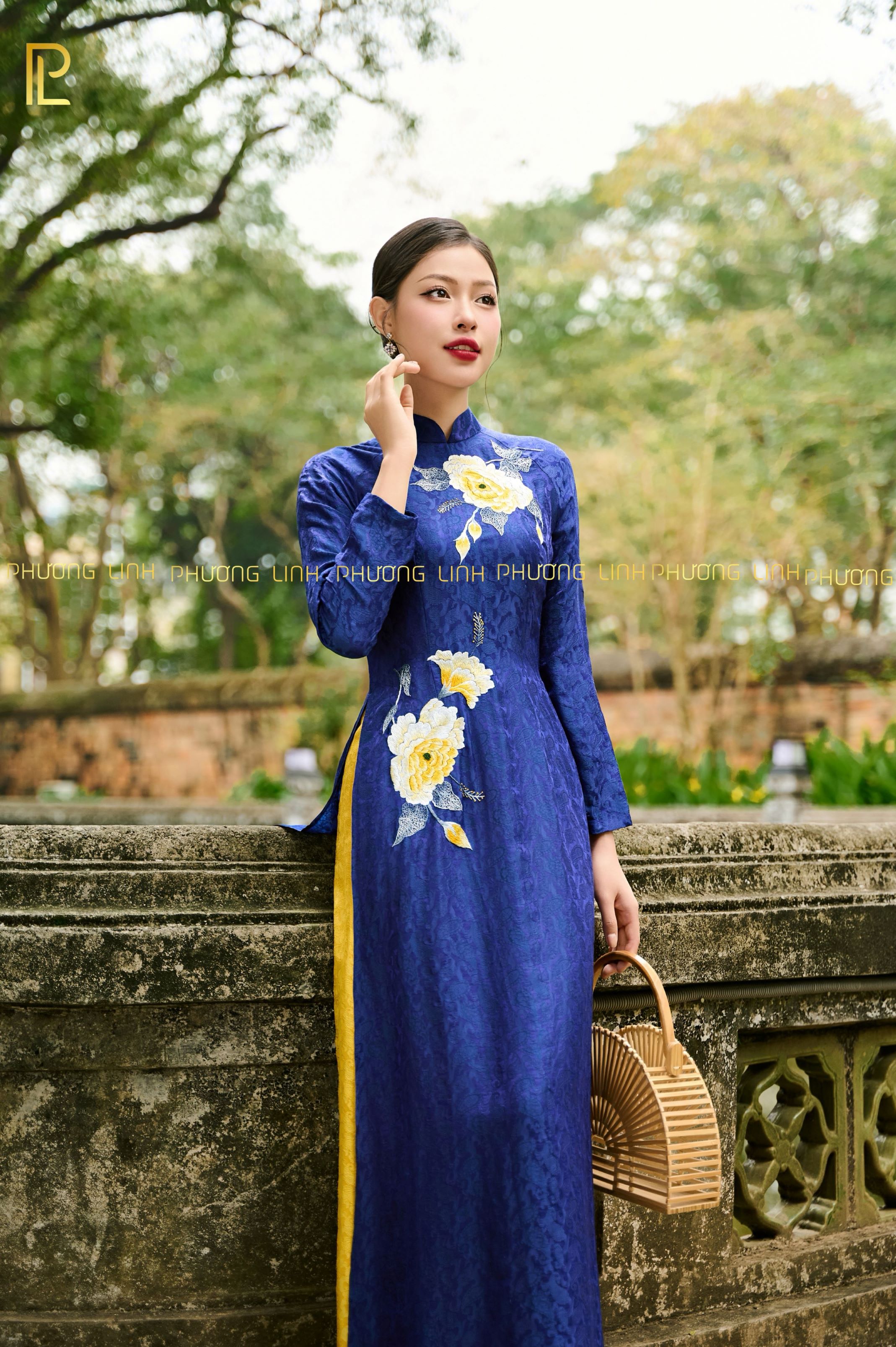 QUẦN LỤA TƠ TẰM HOA CÔNG VÀNG