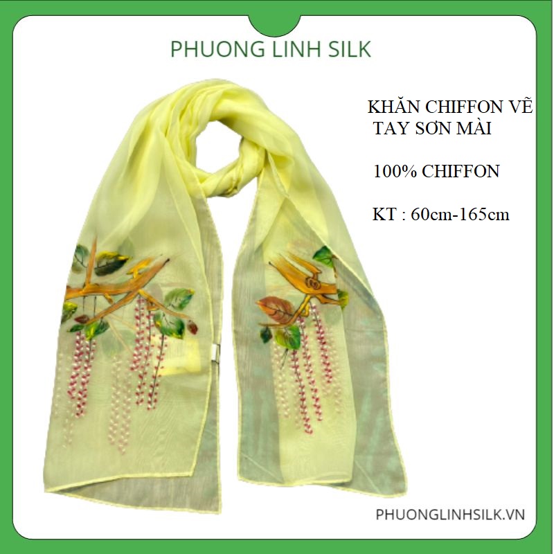 KHĂN CHIFFON VẼ PHONG CẢNH 01