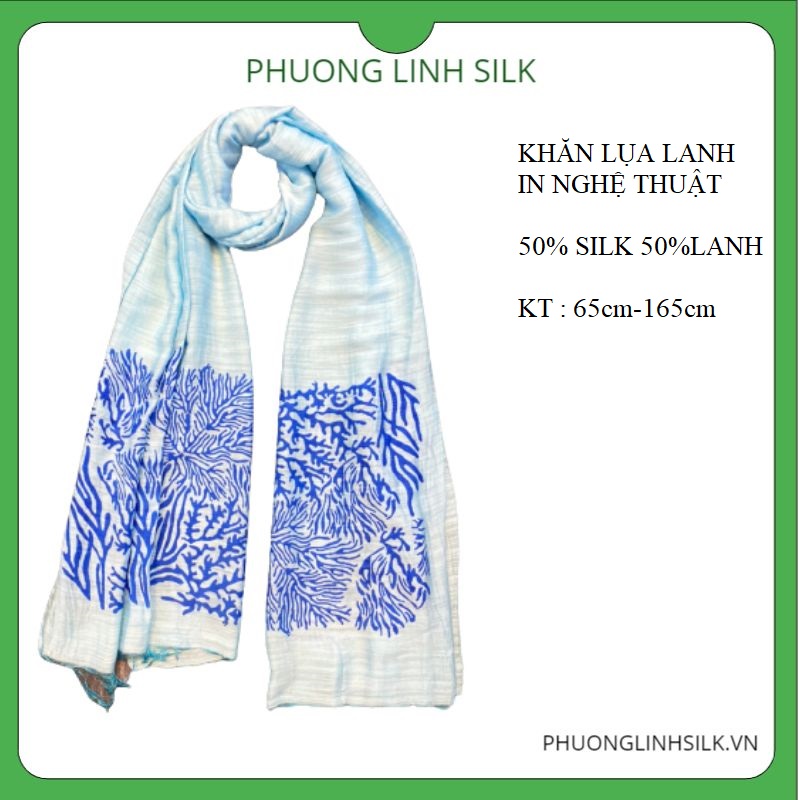 KHĂN TƠ THỦ CÔNG LANH IN NGHỆ THUẬT
