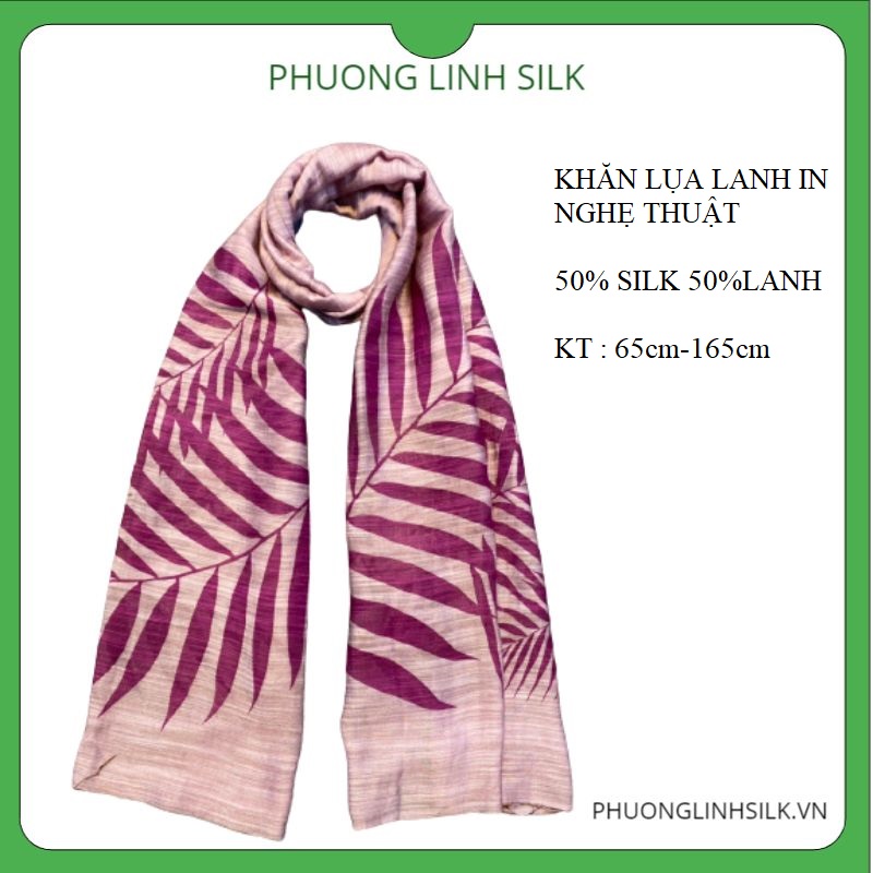 KHĂN TƠ THỦ CÔNG LANH IN NGHỆ THUẬT