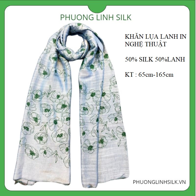 KHĂN TƠ THỦ CÔNG LANH IN NGHỆ THUẬT