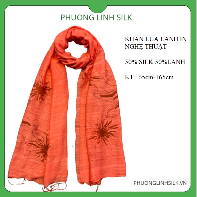 KHĂN TƠ THỦ CÔNG LANH IN NGHỆ THUẬT