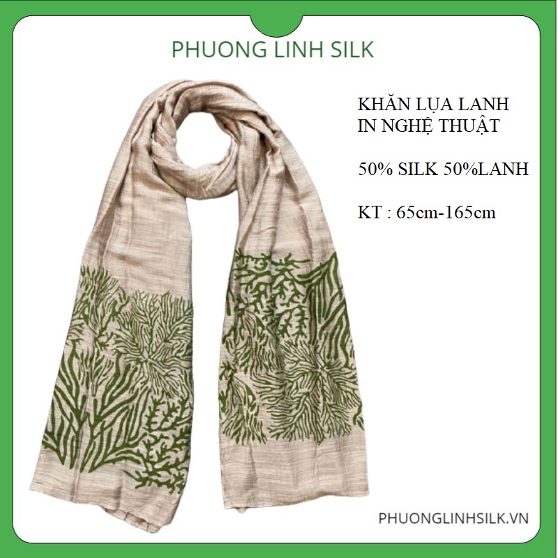 KHĂN TƠ THỦ CÔNG LANH IN NGHỆ THUẬT