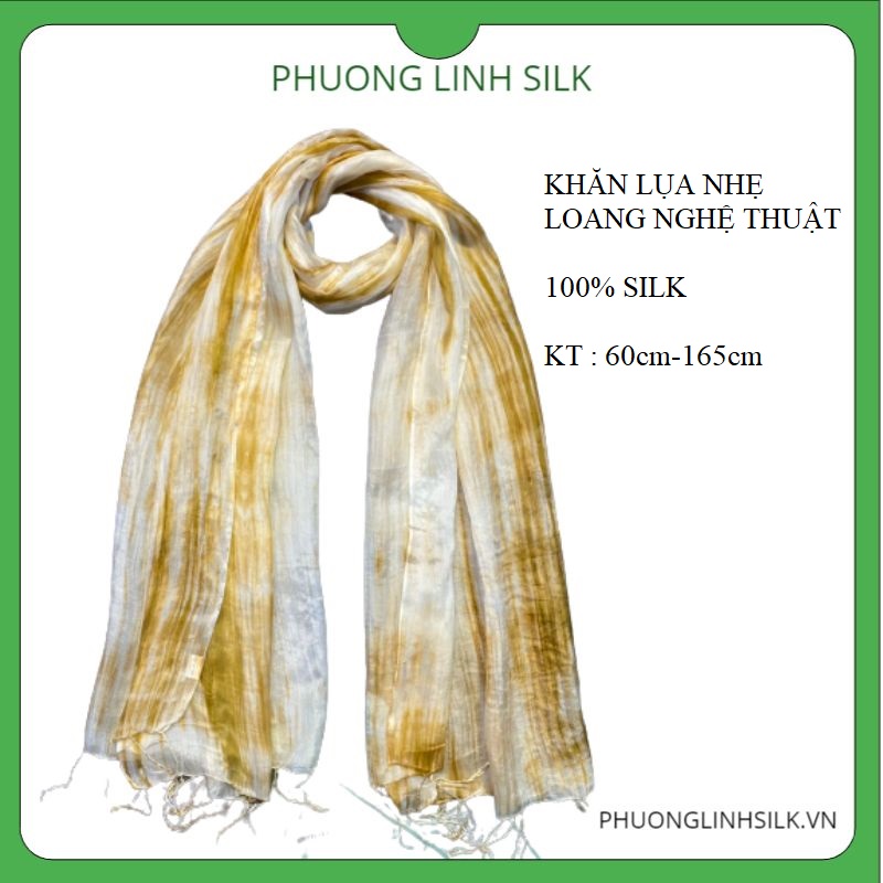 KHĂN LỤA NHẸ LOANG TIA MÀU NGHỆ THUẬT