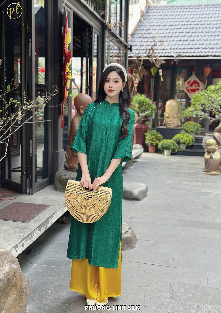 ÁO DÀI SUÔNG XƯA LỤA TƠ TẰM HÀ ĐÔNG NGỌC LÃM