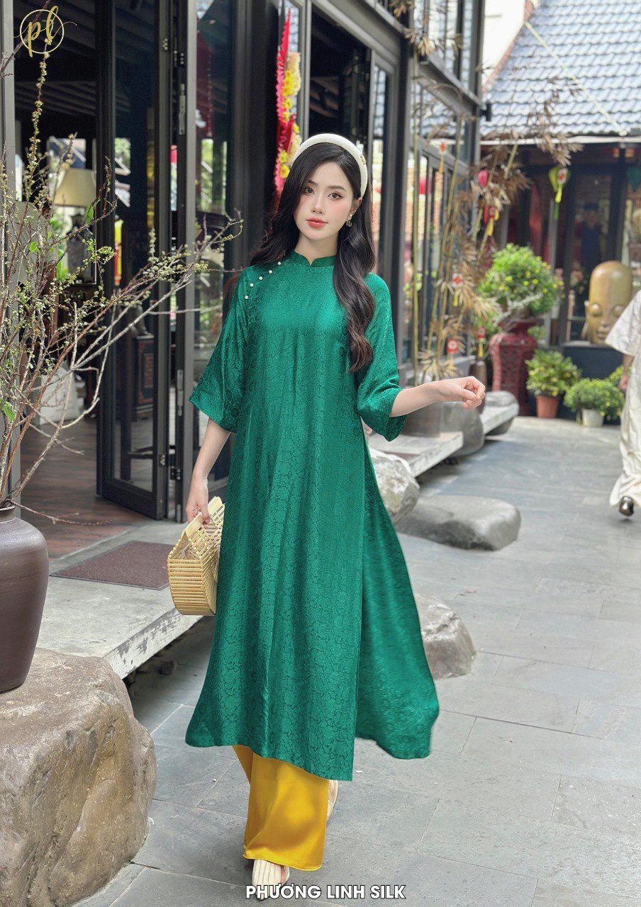 ÁO DÀI SUÔNG XƯA LỤA TƠ TẰM HÀ ĐÔNG NGỌC LÃM