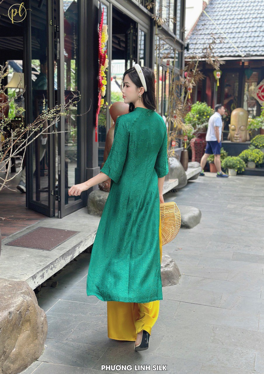 ÁO DÀI SUÔNG XƯA LỤA TƠ TẰM HÀ ĐÔNG NGỌC LÃM