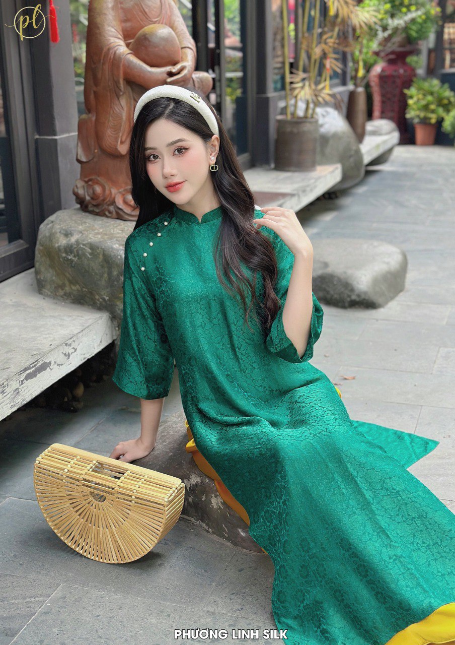 ÁO DÀI SUÔNG XƯA LỤA TƠ TẰM HÀ ĐÔNG NGỌC LÃM