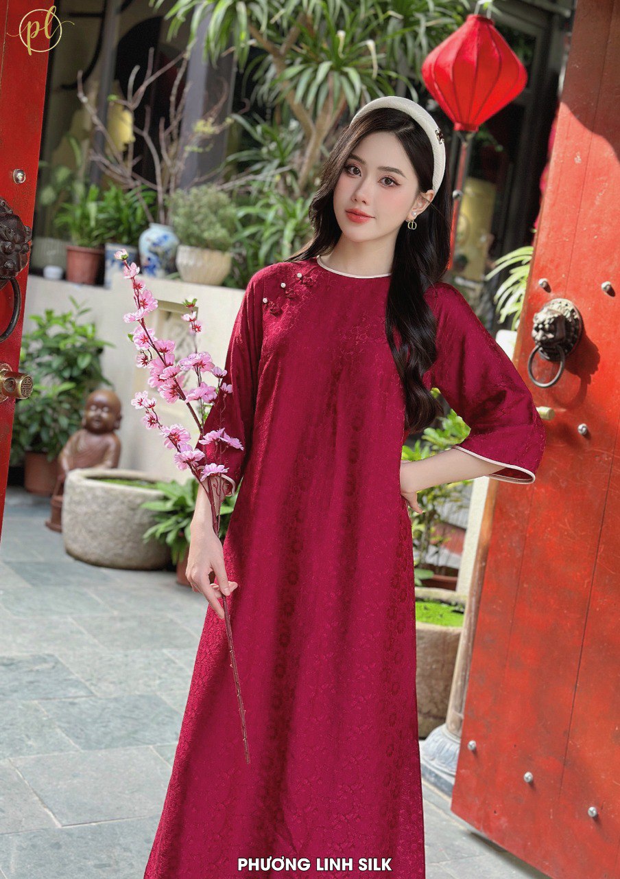 ÁO DÀI LỤA TƠ TẰM HÀ ĐÔNG NGUYỆT CẦM