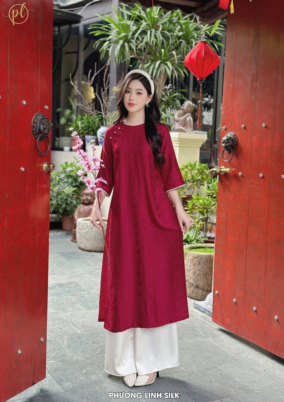 ÁO DÀI LỤA TƠ TẰM HÀ ĐÔNG NGUYỆT CẦM