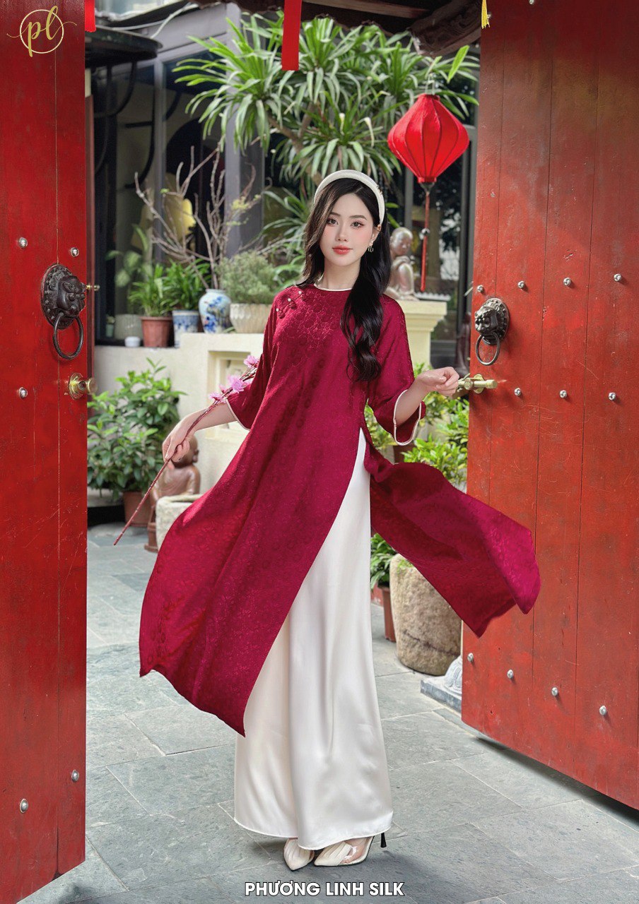 ÁO DÀI LỤA TƠ TẰM HÀ ĐÔNG NGUYỆT CẦM