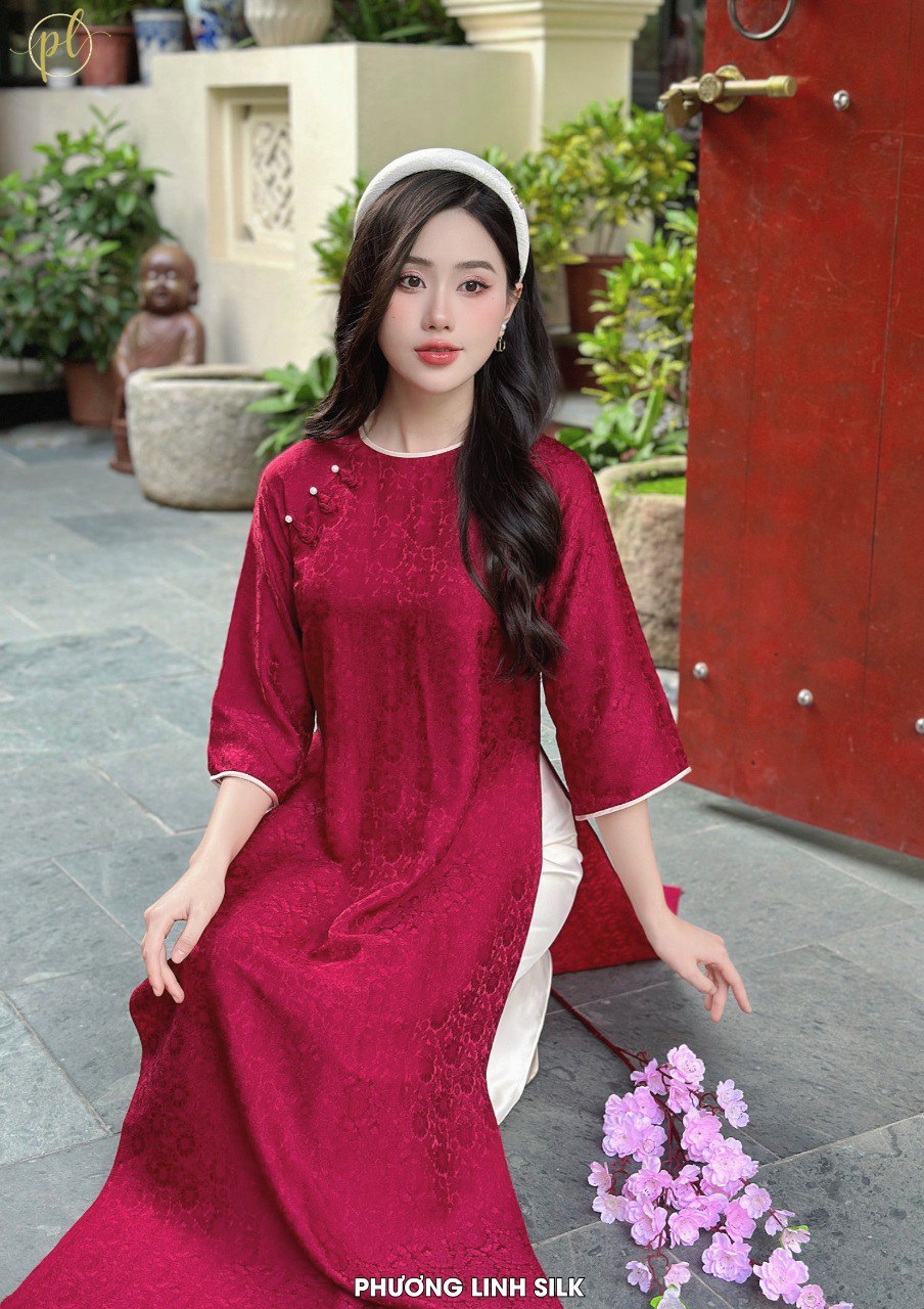 ÁO DÀI LỤA TƠ TẰM HÀ ĐÔNG NGUYỆT CẦM