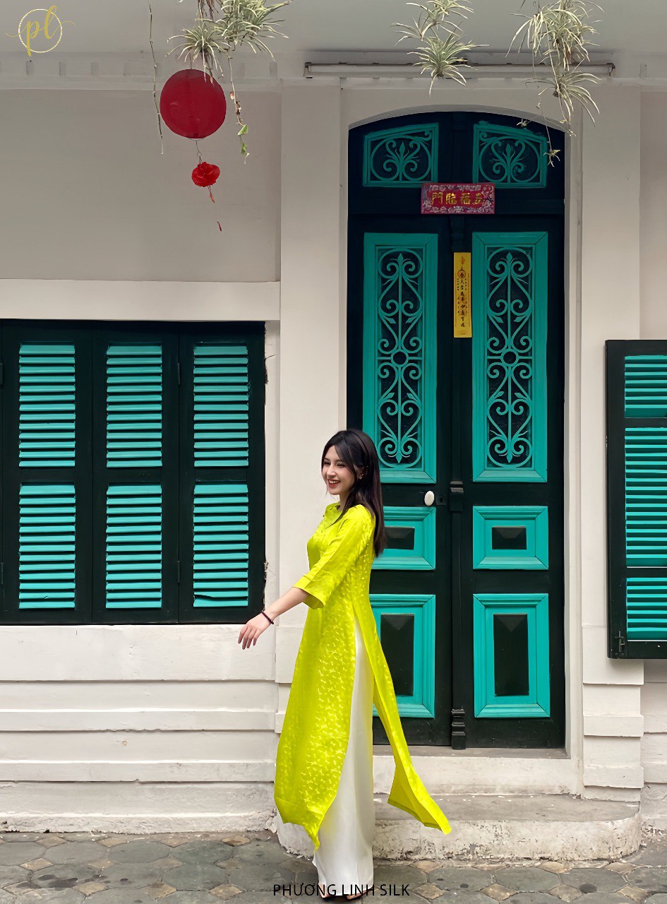 ÁO DÀI SUÔNG XƯA LỤA TƠ TẰM