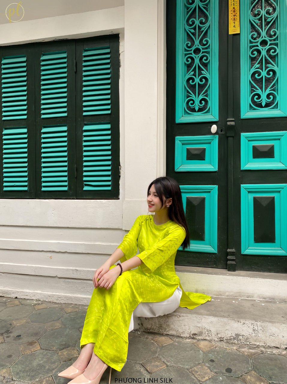 ÁO DÀI SUÔNG XƯA LỤA TƠ TẰM