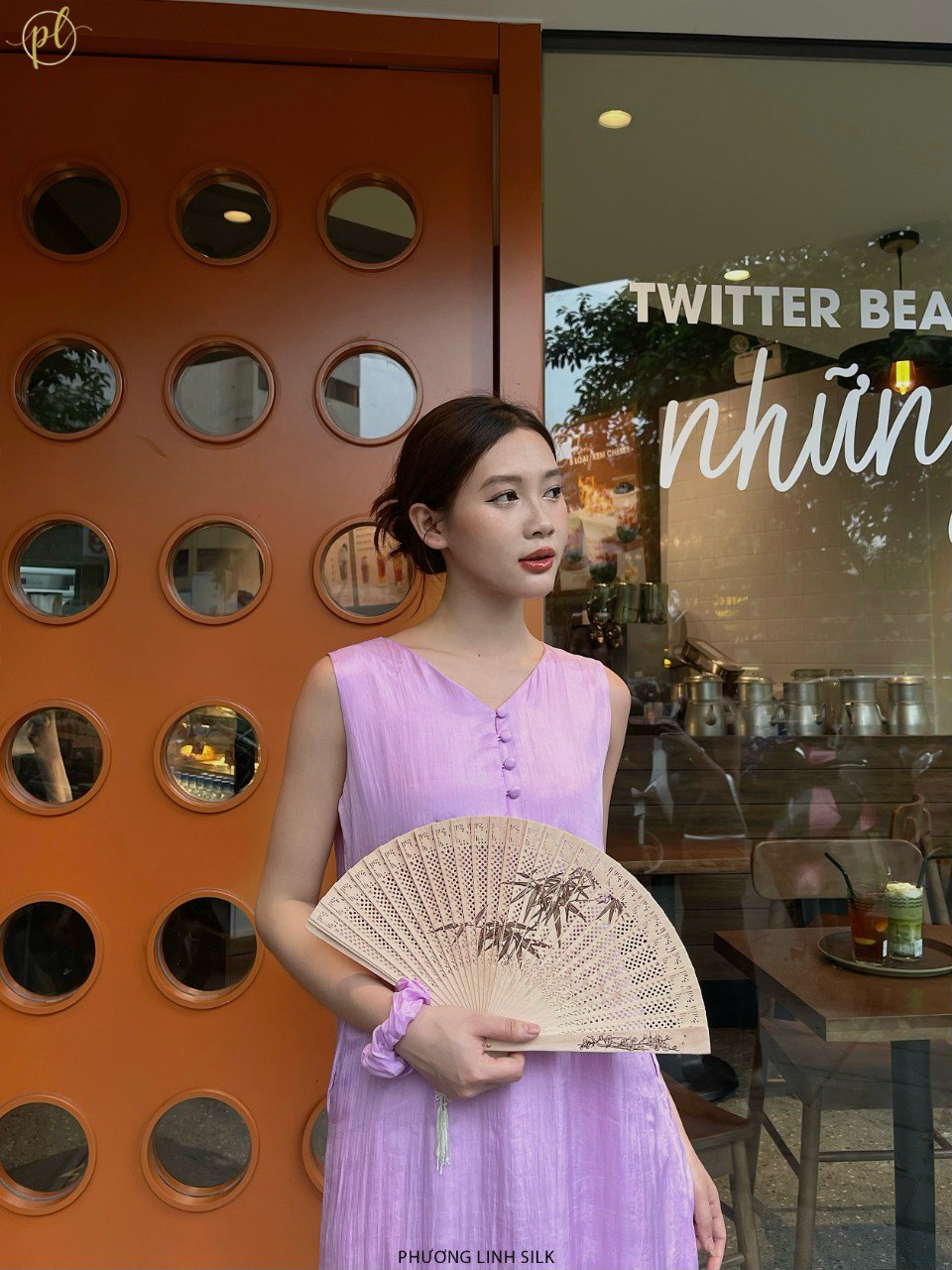 VÁY LỤA KHUY BỌC MÀU DÁNG DÀI 100% TƠ TẰM