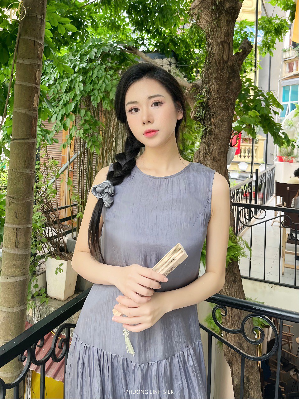 VÁY LỤA 3 TẦNG DÁNG DÀI 100% TƠ TẰM
