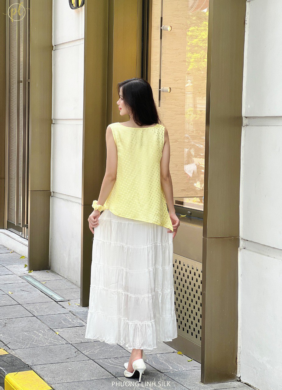 ÁO LỤA TƠ TẰM SN VẠT CHÉO