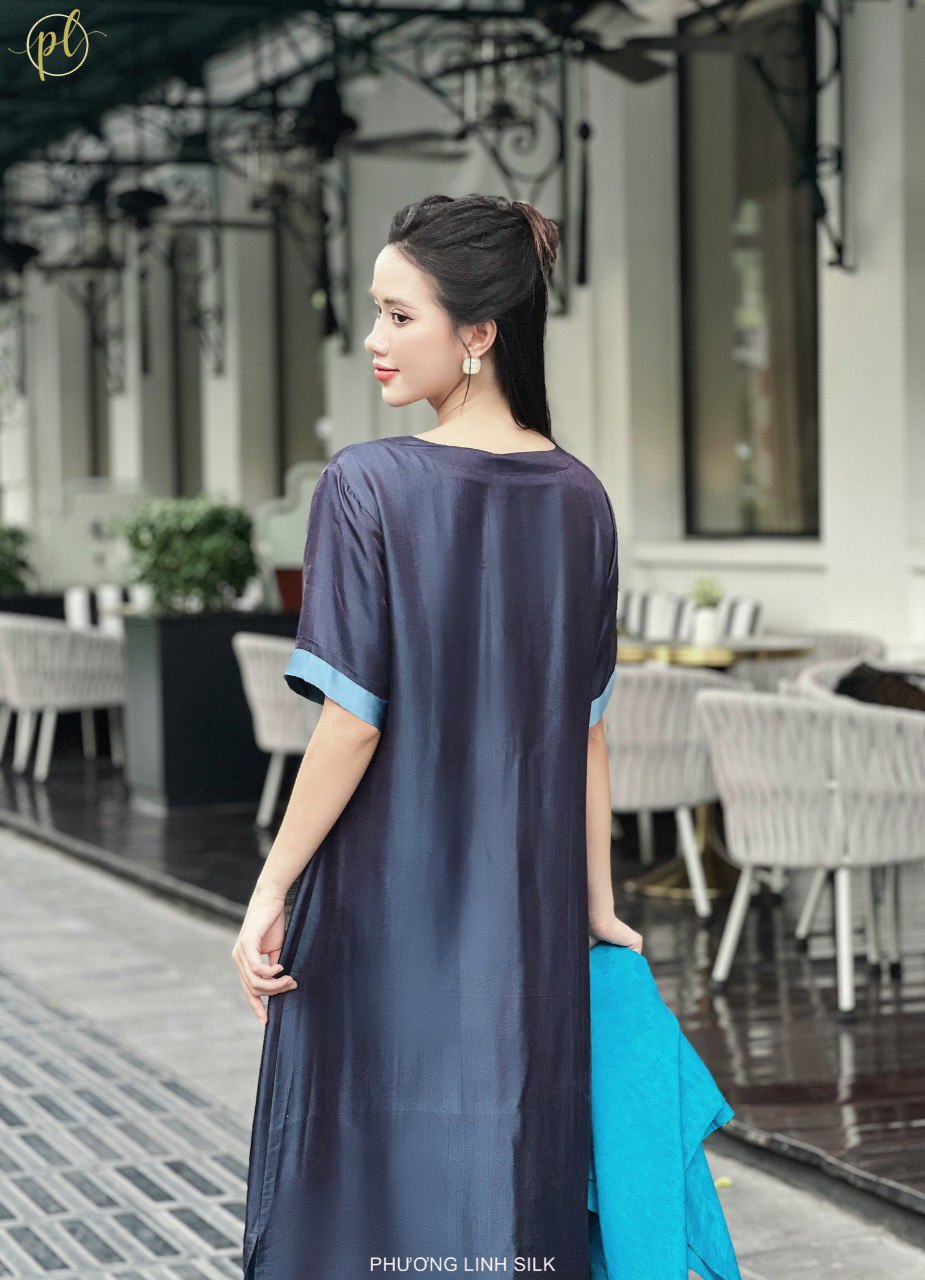 VÁY LỤA TƠ TẰM CAN TRƯỚC