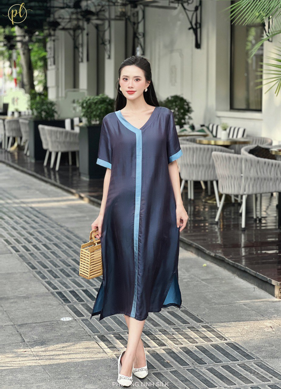 VÁY LỤA TƠ TẰM CAN TRƯỚC