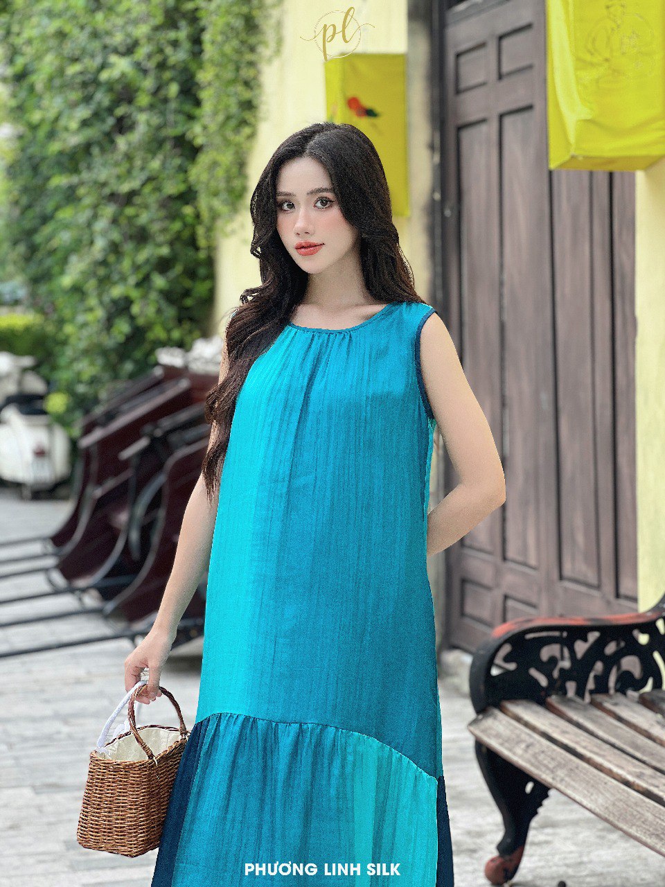 VÁY LỤA LOANG 3 MÀU DÁNG DÀI 100% TƠ TẰM